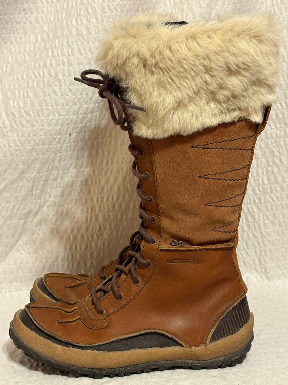 Merrell Tall Winter Select DRY Waterproof Insulated Boots Side Zip Women’s 6 EUC
